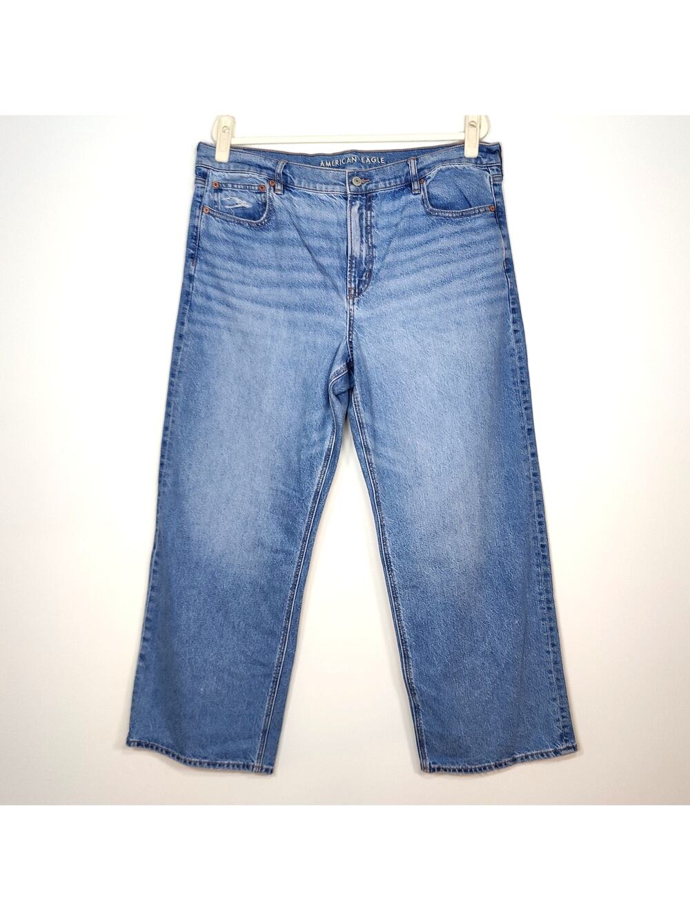 American Eagle Strigid Stovepipe Jeans Light Wash Size‎ 16 Y2K Revival